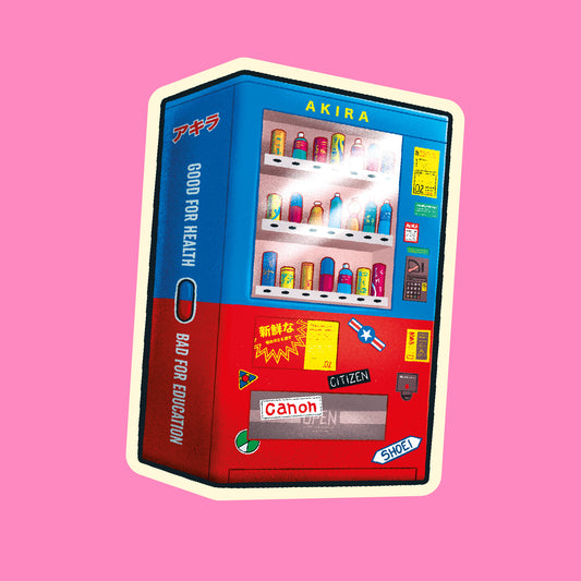 Akira vending machine sticker