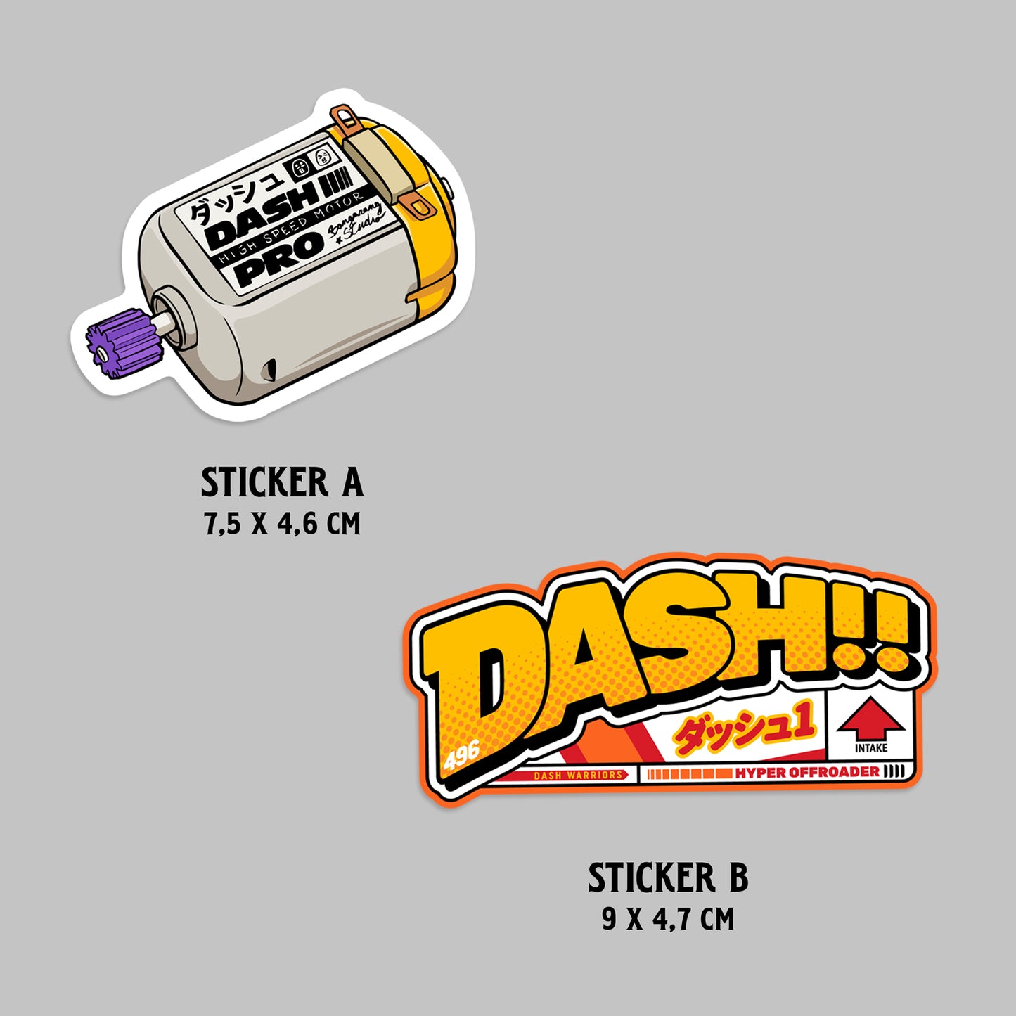 "Dash" poster & stickers
