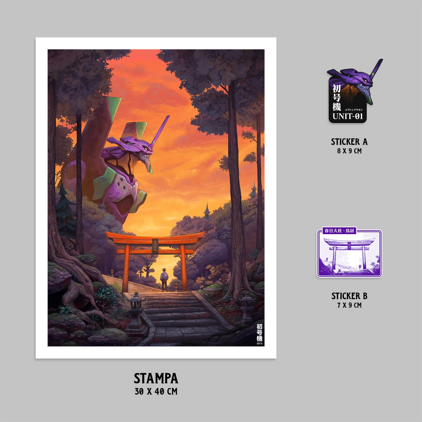 "Unit-01" print & stickers